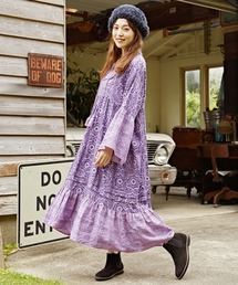 チャイハネ | 【チャイハネ】ブロックプリント ボヘラワンピース(ワンピース)