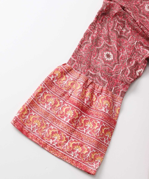 チャイハネ（チャイハネ）の「【チャイハネ】ブロックプリント ボヘラワンピース（ワンピース・レディース・ベージュ/パープル/レッド・FREE）」の20枚目の写真