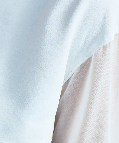 Abahouse Devinette(ドゥヴィネット)の「【BRAHMIN 】異素材コンビブラウス(シャツ/ブラウス・レディース・ベージュ/ダークグリーン/オフホワイト・フリー)」の14枚目の写真