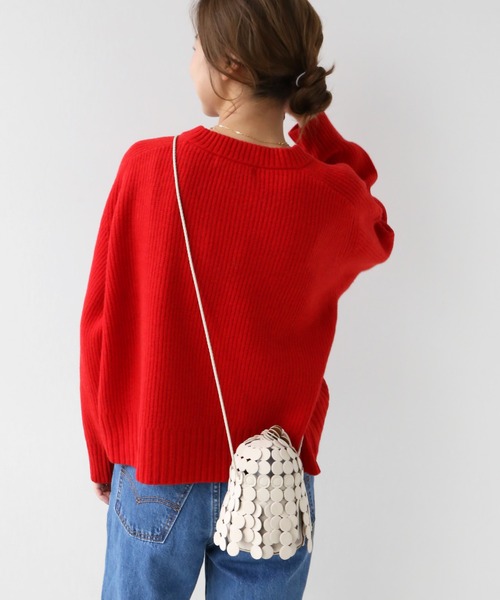 JOURNAL STANDARD relume（ジャーナルスタンダード　レリューム）の「タスマニアウールクルーネックラグランプルオーバー◆（ニット/セーター・レディース・ホワイト/グレー/ネイビー/レッド・FREE）」の9枚目の写真