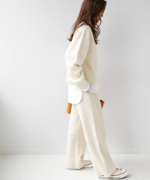 JOURNAL STANDARD relume（ジャーナルスタンダード　レリューム）の「タスマニアウールクルーネックラグランプルオーバー◆（ニット/セーター・レディース・ホワイト/グレー/ネイビー/レッド・FREE）」の12枚目の写真