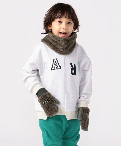 THE PARK SHOP(ザパークショップ)の「THE PARK SHOP:MIX WAY CREW(95~145cm)(スウェット・キッズ・ライトグレー/ワイン/マルチ・135/95/115/105/125/S/145)」の4枚目の写真