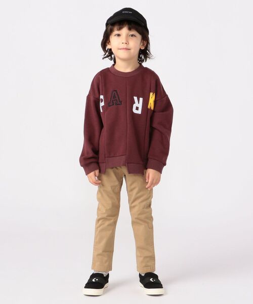 THE PARK SHOP(ザパークショップ)の「THE PARK SHOP:MIX WAY CREW(95~145cm)(スウェット・キッズ・ライトグレー/ワイン/マルチ・135/95/115/105/125/S/145)」の11枚目の写真