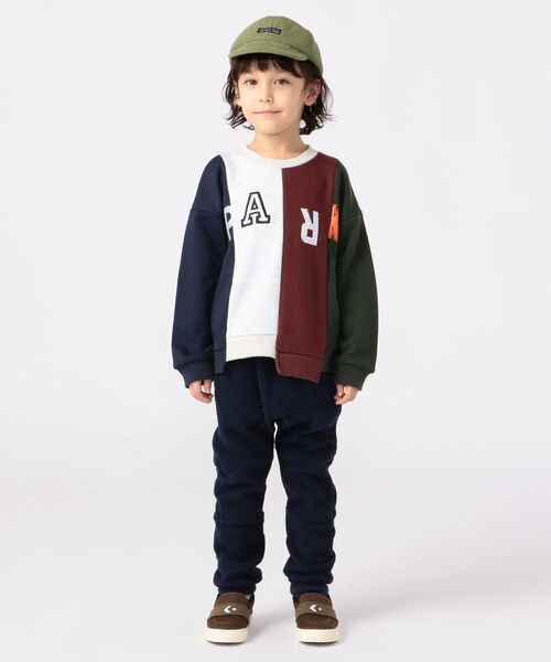 THE PARK SHOP(ザパークショップ)の「THE PARK SHOP:MIX WAY CREW(95~145cm)(スウェット・キッズ・ライトグレー/ワイン/マルチ・135/95/115/105/125/S/145)」の9枚目の写真