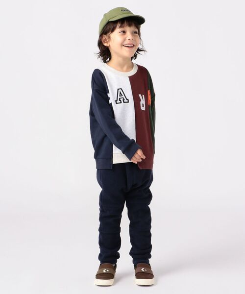 THE PARK SHOP(ザパークショップ)の「THE PARK SHOP:MIX WAY CREW(95~145cm)(スウェット・キッズ・ライトグレー/ワイン/マルチ・135/95/115/105/125/S/145)」の22枚目の写真