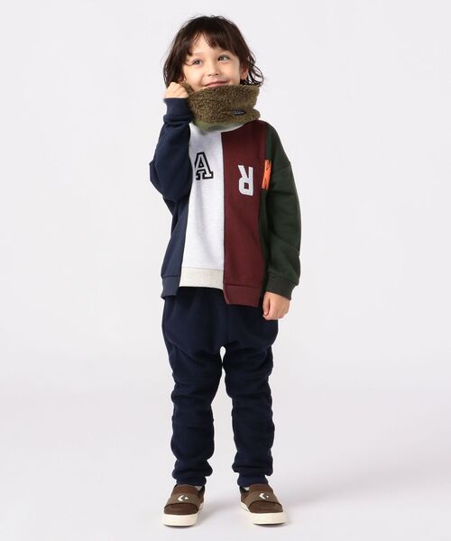 THE PARK SHOP(ザパークショップ)の「THE PARK SHOP:MIX WAY CREW(95~145cm)(スウェット・キッズ・ライトグレー/ワイン/マルチ・135/95/115/105/125/S/145)」の12枚目の写真
