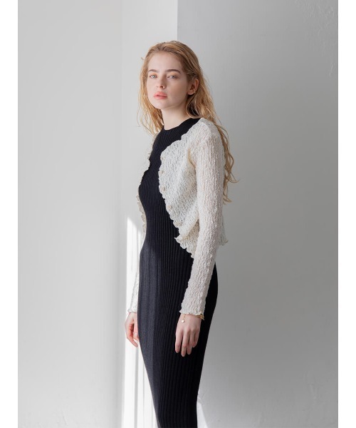 Ayla(アイラ)の「shirring cardigan tops(カーディガン/ボレロ・レディース・アイボリー・FREE)」の2枚目の写真