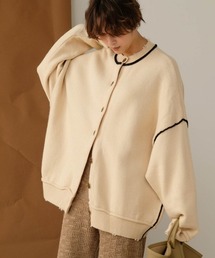 Bab | 【WEB限定】バイカラーリンキングニットカーディガン(カーディガン/ボレロ)