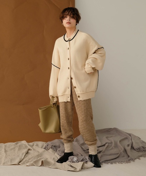 Bab（バブ）の「【WEB限定】バイカラーリンキングニットカーディガン（カーディガン/ボレロ・レディース・アイボリー/ベージュ/ブラック・FREE）」の15枚目の写真