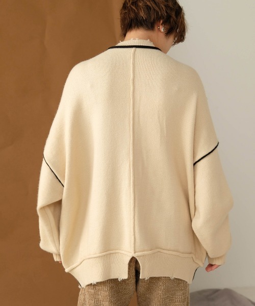 Bab（バブ）の「【WEB限定】バイカラーリンキングニットカーディガン（カーディガン/ボレロ・レディース・アイボリー/ベージュ/ブラック・FREE）」の19枚目の写真