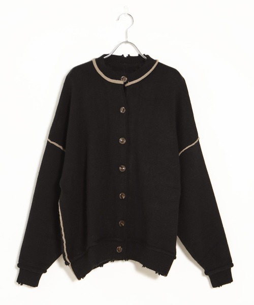 Bab（バブ）の「【WEB限定】バイカラーリンキングニットカーディガン（カーディガン/ボレロ・レディース・アイボリー/ベージュ/ブラック・FREE）」の10枚目の写真