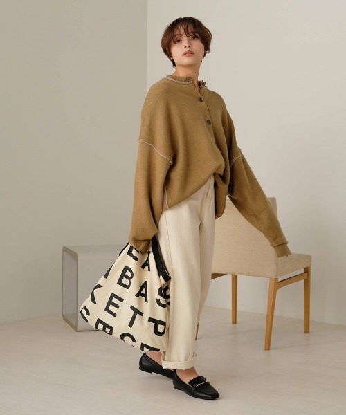 Bab（バブ）の「【WEB限定】バイカラーリンキングニットカーディガン（カーディガン/ボレロ・レディース・アイボリー/ベージュ/ブラック・FREE）」の17枚目の写真