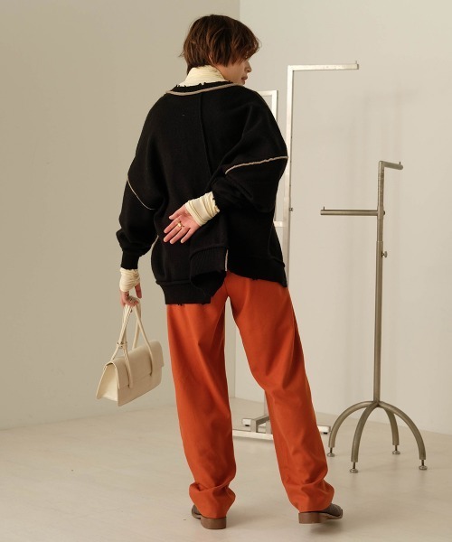 Bab（バブ）の「【WEB限定】バイカラーリンキングニットカーディガン（カーディガン/ボレロ・レディース・アイボリー/ベージュ/ブラック・FREE）」の18枚目の写真