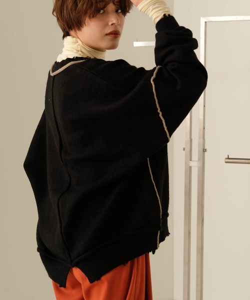 Bab（バブ）の「【WEB限定】バイカラーリンキングニットカーディガン（カーディガン/ボレロ・レディース・アイボリー/ベージュ/ブラック・FREE）」の22枚目の写真