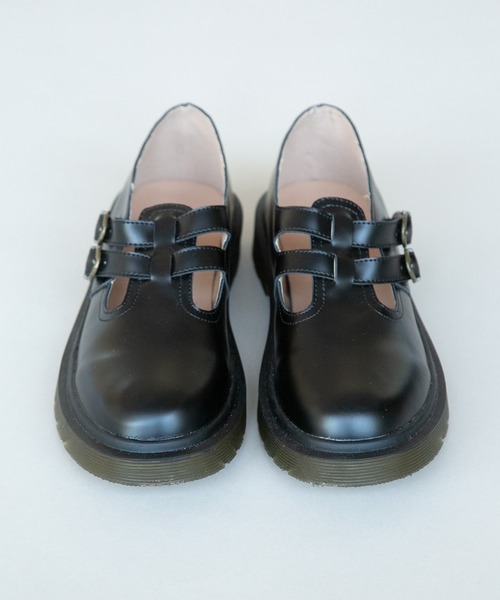 VACANCY（ヴァカンシー）の「Tバーストラップエコレザーローファー（ローファー・レディース・ブラック・SMALL/MEDIUM/LARGE）」の3枚目の写真