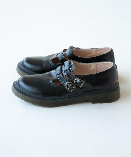 VACANCY（ヴァカンシー）の「Tバーストラップエコレザーローファー（ローファー・レディース・ブラック・SMALL/MEDIUM/LARGE）」の8枚目の写真