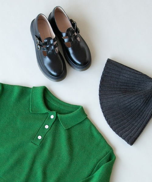 VACANCY（ヴァカンシー）の「Tバーストラップエコレザーローファー（ローファー・レディース・ブラック・SMALL/MEDIUM/LARGE）」の10枚目の写真