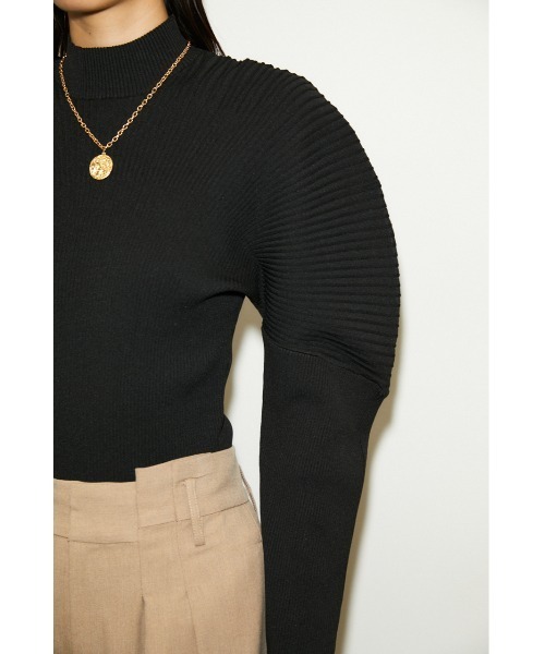 THROW by SLY(スローバイスライ)の「THROW SOPHIA NYLON RIB TOPS/ナイロンリブニットトップス(ニット/セーター・レディース・イエロー/ブラック/クリアレッド・FREE)」の11枚目の写真