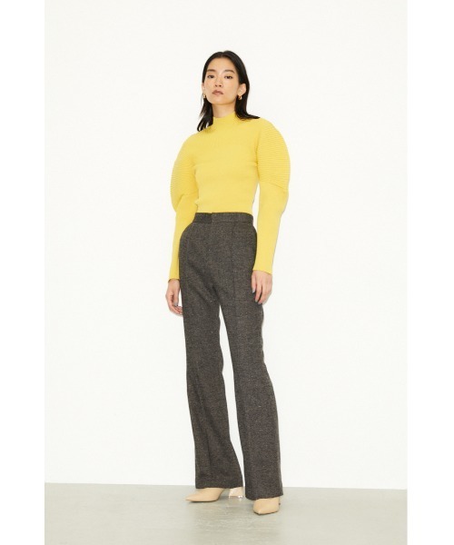 THROW by SLY(スローバイスライ)の「THROW SOPHIA NYLON RIB TOPS/ナイロンリブニットトップス(ニット/セーター・レディース・イエロー/ブラック/クリアレッド・FREE)」の17枚目の写真