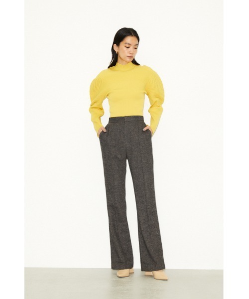 THROW by SLY(スローバイスライ)の「THROW SOPHIA NYLON RIB TOPS/ナイロンリブニットトップス(ニット/セーター・レディース・イエロー/ブラック/クリアレッド・FREE)」の13枚目の写真