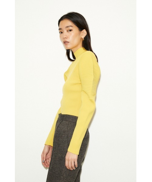 THROW by SLY(スローバイスライ)の「THROW SOPHIA NYLON RIB TOPS/ナイロンリブニットトップス(ニット/セーター・レディース・イエロー/ブラック/クリアレッド・FREE)」の15枚目の写真