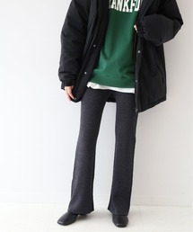 ウールリブニットパンツ【ウエストゴム】◆