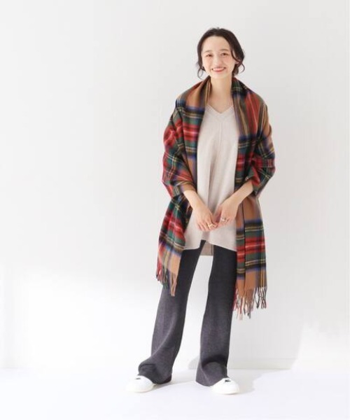 SLOBE IENA（スローブイエナ）の「ウールリブニットパンツ【ウエストゴム】◆（その他パンツ・レディース・チャコールグレー/パープル・36/38）」の15枚目の写真