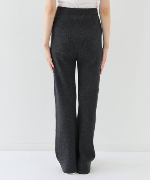 SLOBE IENA（スローブイエナ）の「ウールリブニットパンツ【ウエストゴム】◆（その他パンツ・レディース・チャコールグレー/パープル・36/38）」の8枚目の写真