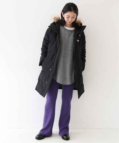 SLOBE IENA（スローブイエナ）の「ウールリブニットパンツ【ウエストゴム】◆（その他パンツ・レディース・チャコールグレー/パープル・36/38）」の21枚目の写真