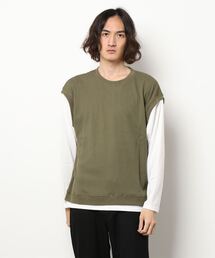 ikka | レイヤード風ワッフルロンT(Tシャツ/カットソー)