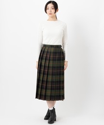 【別注】O'NEIL OF DUBLIN オニールオブダブリン フロントプリーツ キルトスカート レギュラー 77cm
