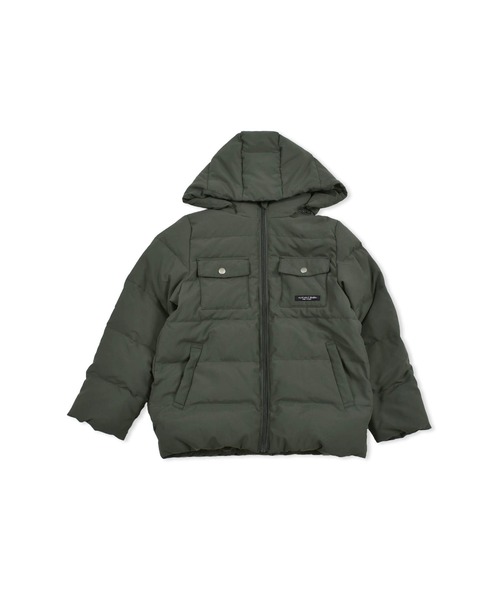 BeBe/【撥水加工】取り外し可能フード付きマットタフタダウンコート(90