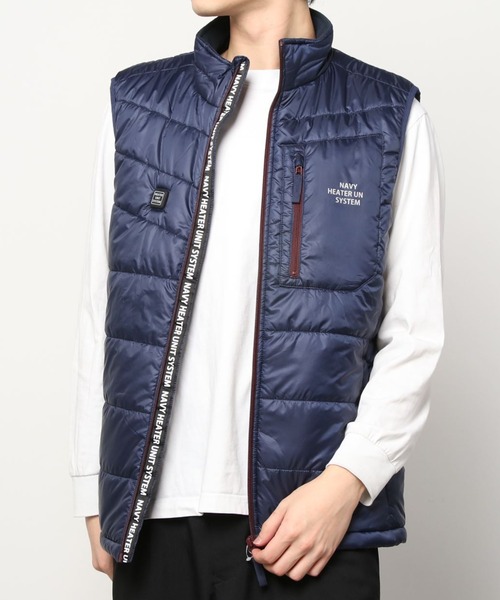 NAVY(ネイビー)の「ヒートユニットウォームベスト(ベスト・メンズ・ネイビー/レッド/カーキ/ブラック・L/XL/M)」の1枚目の写真