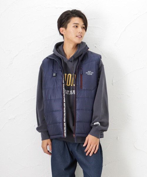 NAVY(ネイビー)の「ヒートユニットウォームベスト(ベスト・メンズ・ネイビー/レッド/カーキ/ブラック・L/XL/M)」の6枚目の写真