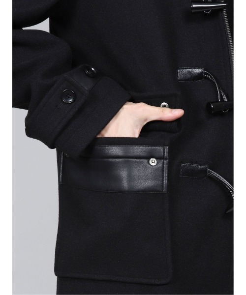 semantic design(セマンティックデザイン)の「セマンティックデザイン/semantic design ストレッチメルトン ダッフルコート(ダッフルコート・メンズ・ベージュ/ブラック・LARGE/X-LARGE/MEDIUM)」の6枚目の写真