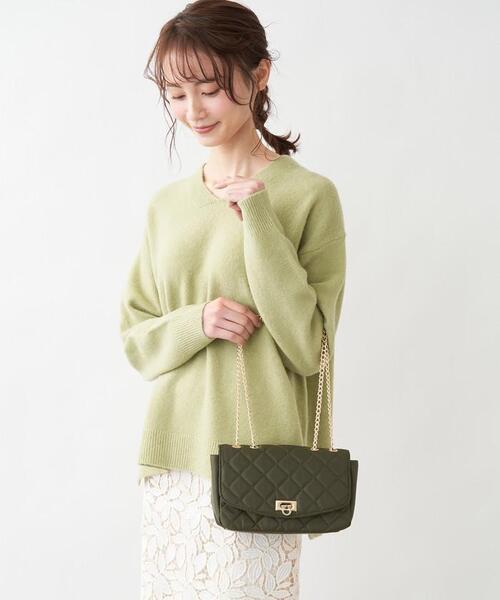 en recre(アンレクレ)の「チェーンショルダーバッグ(ショルダーバッグ・レディース・チャコール/モスグリーン・FREE)」の19枚目の写真