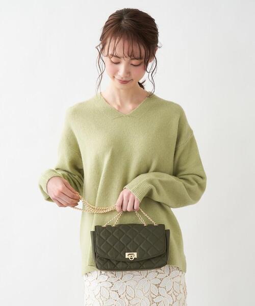 en recre(アンレクレ)の「チェーンショルダーバッグ(ショルダーバッグ・レディース・チャコール/モスグリーン・FREE)」の17枚目の写真