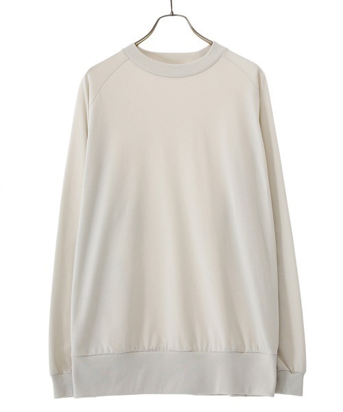 marka（マーカ）の「marka / マーカ：RAGLANCREW NECK L/S - 80//2 HIGH TWISTED KNIT -：M22A-12CS01C[COR]（Tシャツ/カットソー・メンズ・ブラック/オフホワイト・1/2）」の20枚目の写真