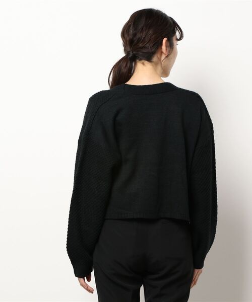 ehka sopo（エヘカソポ）の「ポケット付Vネックカーディガン（カーディガン/ボレロ・レディース・キナリ/ベージュ/ラベンダー/ブラック・ﾌﾘ-）」の7枚目の写真