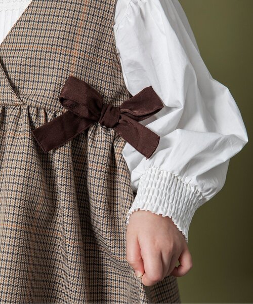 BREEZE（ブリーズ）の「チェック柄ジャンパースカート（ジャンパースカート・キッズ・ベージュ/グレー・90/100/110/120/130）」の12枚目の写真