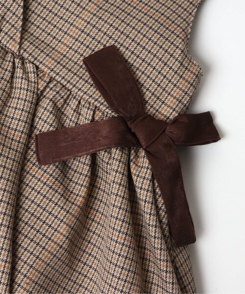 BREEZE（ブリーズ）の「チェック柄ジャンパースカート（ジャンパースカート・キッズ・ベージュ/グレー・90/100/110/120/130）」の5枚目の写真