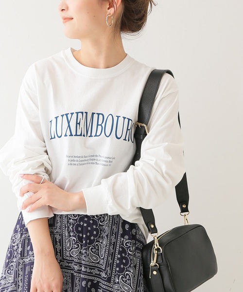 SLOBE IENA（スローブイエナ）の「LUXEMBOURG ロンTEE【手洗い可能】◆（Tシャツ/カットソー・レディース・ホワイト/グレー系その他・FREE）」の2枚目の写真