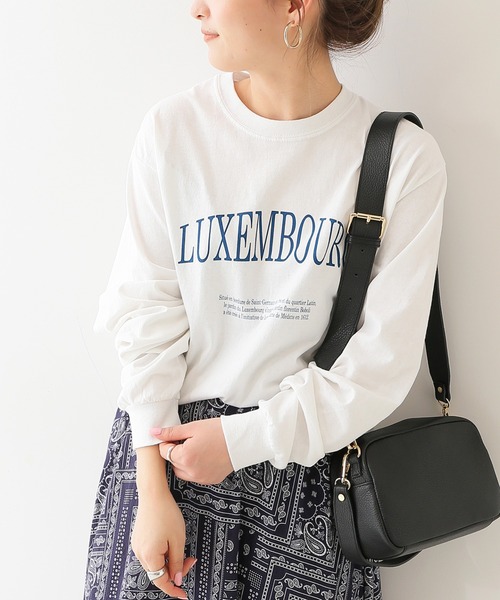 SLOBE IENA（スローブイエナ）の「LUXEMBOURG ロンTEE【手洗い可能】◆（Tシャツ/カットソー・レディース・ホワイト/グレー系その他・FREE）」の6枚目の写真