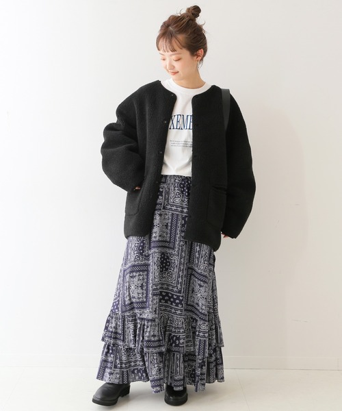 SLOBE IENA（スローブイエナ）の「LUXEMBOURG ロンTEE【手洗い可能】◆（Tシャツ/カットソー・レディース・ホワイト/グレー系その他・FREE）」の7枚目の写真