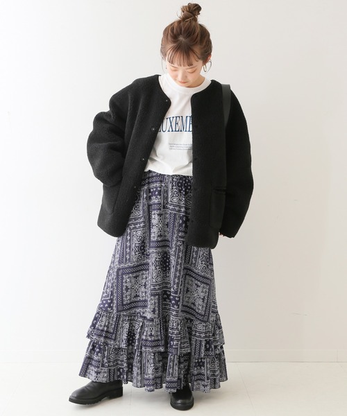 SLOBE IENA（スローブイエナ）の「LUXEMBOURG ロンTEE【手洗い可能】◆（Tシャツ/カットソー・レディース・ホワイト/グレー系その他・FREE）」の8枚目の写真