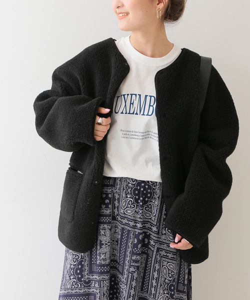 SLOBE IENA（スローブイエナ）の「LUXEMBOURG ロンTEE【手洗い可能】◆（Tシャツ/カットソー・レディース・ホワイト/グレー系その他・FREE）」の9枚目の写真