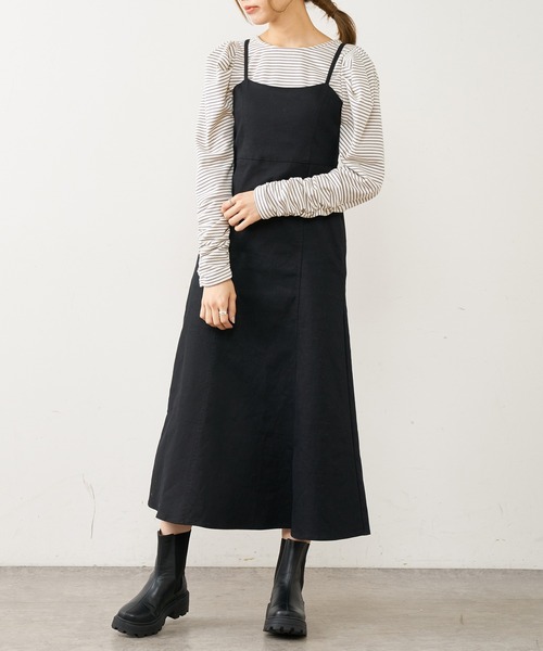 OLIVE des OLIVE（オリーブデオリーブ）の「デニムマーメイドキャミワンピース（ワンピース・レディース・ブラック/オフホワイト/サックスブルー/ワンウォッシュ・FREE）」の8枚目の写真