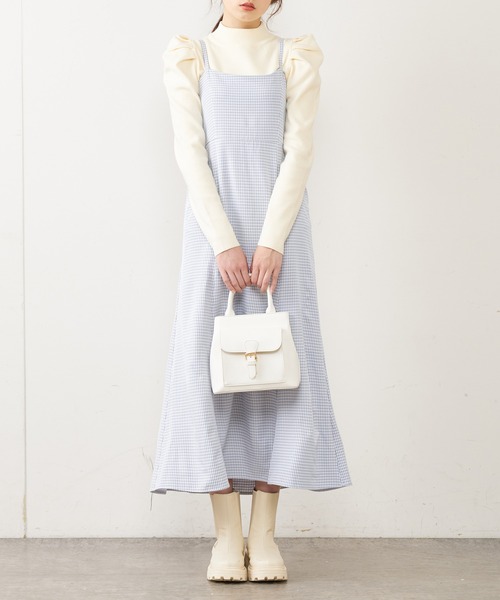 OLIVE des OLIVE（オリーブデオリーブ）の「デニムマーメイドキャミワンピース（ワンピース・レディース・ブラック/オフホワイト/サックスブルー/ワンウォッシュ・FREE）」の12枚目の写真