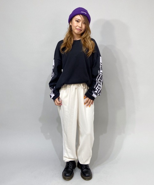 adidas(アディダス)の「adidas/アディダス ビッグシルエット スリーストライプス スリーブプリントロンT/ロングスリーブTEE N1382(Tシャツ/カットソー・メンズ・ホワイト/ブラック・M/L/LL/XXL/XL)」の18枚目の写真