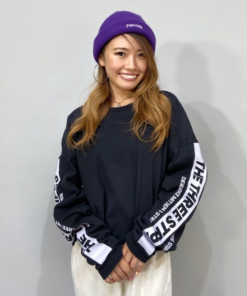 adidas(アディダス)の「adidas/アディダス ビッグシルエット スリーストライプス スリーブプリントロンT/ロングスリーブTEE N1382(Tシャツ/カットソー・メンズ・ホワイト/ブラック・M/L/LL/XXL/XL)」の11枚目の写真